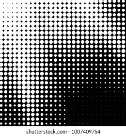 Spotted black and white grunge line background. Abstract halftone illustration background. Grunge grid polka dot background pattern

