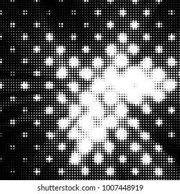 Spotted black and white grunge line background. Abstract halftone illustration background. Grunge grid polka dot background pattern
