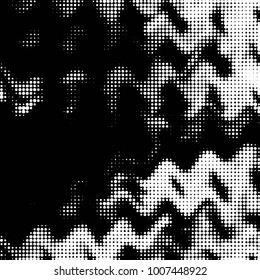 Spotted black and white grunge line background. Abstract halftone illustration background. Grunge grid polka dot background pattern
