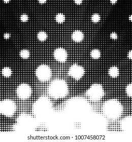 Spotted black and white grunge line background. Abstract halftone illustration background. Grunge grid polka dot background pattern
