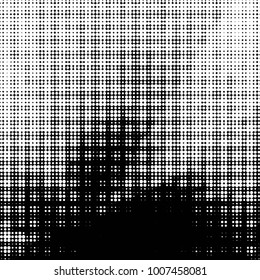 Spotted black and white grunge line background. Abstract halftone illustration background. Grunge grid polka dot background pattern
