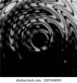 Spotted black and white grunge line background. Abstract halftone illustration background. Grunge grid polka dot background pattern
