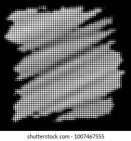 Spotted black and white grunge line background. Abstract halftone illustration background. Grunge grid polka dot background pattern
