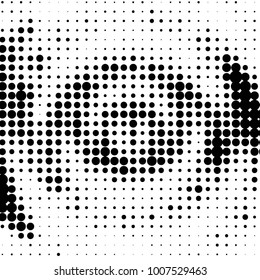 Spotted black and white grunge line background. Abstract halftone illustration background. Grunge grid polka dot background pattern
