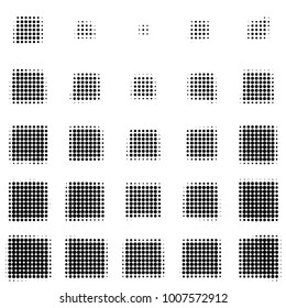 Spotted black and white grunge line background. Abstract halftone illustration background. Grunge grid polka dot background pattern
