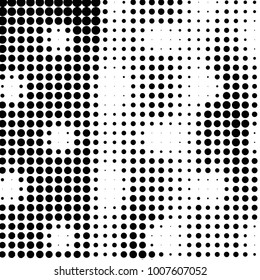 Spotted black and white grunge line background. Abstract halftone illustration background. Grunge grid polka dot background pattern
