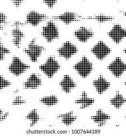 Spotted black and white grunge line background. Abstract halftone illustration background. Grunge grid polka dot background pattern
