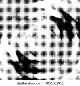 Spotted black and white grunge line background. Abstract halftone illustration background. Grunge grid polka dot background pattern
