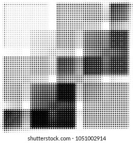 Spotted black and white grunge line background. Abstract halftone illustration background. Grunge grid polka dot background pattern
