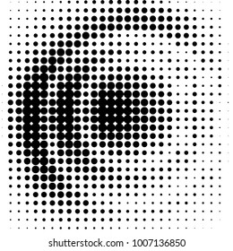 Spotted black and white grunge vector line background. Abstract halftone illustration background. Grunge grid polka dot background pattern
