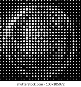 Spotted black and white grunge vector line background. Abstract halftone illustration background. Grunge grid polka dot background pattern