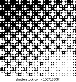 Spotted black and white grunge vector line background. Abstract halftone illustration background. Grunge grid polka dot background pattern
