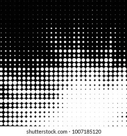Spotted black and white grunge vector line background. Abstract halftone illustration background. Grunge grid polka dot background pattern
