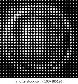 Spotted black and white grunge vector line background. Abstract halftone illustration background. Grunge grid polka dot background pattern