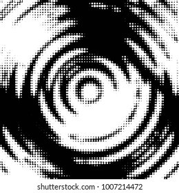 Spotted black and white grunge vector line background. Abstract halftone illustration background. Grunge grid polka dot background pattern
