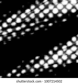 Spotted black and white grunge vector line background. Abstract halftone illustration background. Grunge grid polka dot background pattern
