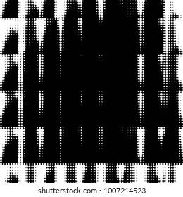 Spotted black and white grunge vector line background. Abstract halftone illustration background. Grunge grid polka dot background pattern
