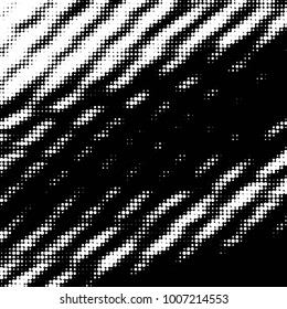 Spotted black and white grunge vector line background. Abstract halftone illustration background. Grunge grid polka dot background pattern
