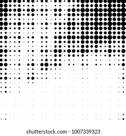 Spotted black and white grunge vector line background. Abstract halftone illustration background. Grunge grid polka dot background pattern
