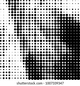 Spotted black and white grunge vector line background. Abstract halftone illustration background. Grunge grid polka dot background pattern
