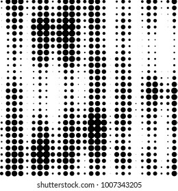 Spotted black and white grunge vector line background. Abstract halftone illustration background. Grunge grid polka dot background pattern
