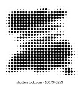 Spotted black and white grunge vector line background. Abstract halftone illustration background. Grunge grid polka dot background pattern
