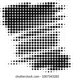 Spotted black and white grunge vector line background. Abstract halftone illustration background. Grunge grid polka dot background pattern

