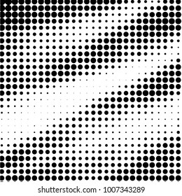 Spotted black and white grunge vector line background. Abstract halftone illustration background. Grunge grid polka dot background pattern
