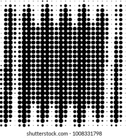 Spotted black and white grunge vector line background. Abstract halftone illustration background. Grunge grid polka dot background pattern
