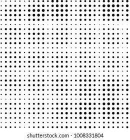 Spotted black and white grunge vector line background. Abstract halftone illustration background. Grunge grid polka dot background pattern
