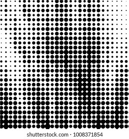 Spotted black and white grunge vector line background. Abstract halftone illustration background. Grunge grid polka dot background pattern

