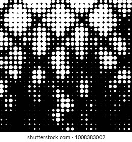 Spotted black and white grunge vector line background. Abstract halftone illustration background. Grunge grid polka dot background pattern
