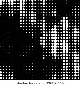 Spotted black and white grunge vector line background. Abstract halftone illustration background. Grunge grid polka dot background pattern
