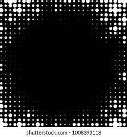 Spotted black and white grunge vector line background. Abstract halftone illustration background. Grunge grid polka dot background pattern
