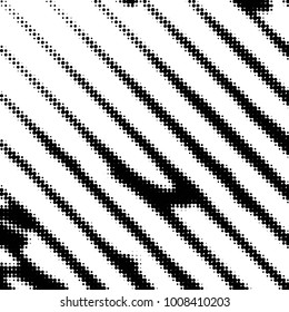 Spotted black and white grunge vector line background. Abstract halftone illustration background. Grunge grid polka dot background pattern
