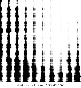 Spotted black and white grunge vector line background. Abstract halftone illustration background. Grunge grid polka dot background pattern
