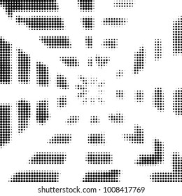 Spotted black and white grunge vector line background. Abstract halftone illustration background. Grunge grid polka dot background pattern
