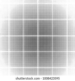 Spotted black and white grunge vector line background. Abstract halftone illustration background. Grunge grid polka dot background pattern
