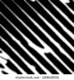 Spotted black and white grunge vector line background. Abstract halftone illustration background. Grunge grid polka dot background pattern
