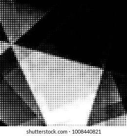 Spotted black and white grunge vector line background. Abstract halftone illustration background. Grunge grid polka dot background pattern
