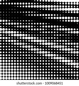 Spotted black and white grunge vector line background. Abstract halftone illustration background. Grunge grid polka dot background pattern
