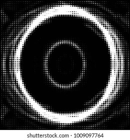 Spotted black and white grunge vector line background. Abstract halftone illustration background. Grunge grid polka dot background pattern
