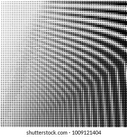 Spotted black and white grunge vector line background. Abstract halftone illustration background. Grunge grid polka dot background pattern
