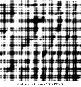 Spotted black and white grunge vector line background. Abstract halftone illustration background. Grunge grid polka dot background pattern
