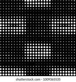 Spotted black and white grunge vector line background. Abstract halftone illustration background. Grunge grid polka dot background pattern

