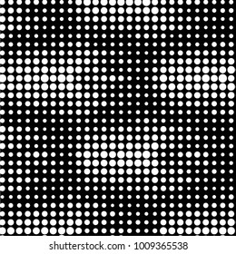 Spotted black and white grunge vector line background. Abstract halftone illustration background. Grunge grid polka dot background pattern
