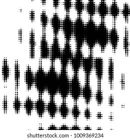 Spotted black and white grunge vector line background. Abstract halftone illustration background. Grunge grid polka dot background pattern
