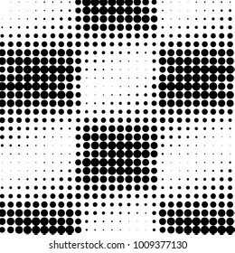 Spotted black and white grunge vector line background. Abstract halftone illustration background. Grunge grid polka dot background pattern
