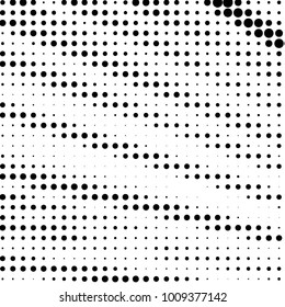 Spotted black and white grunge vector line background. Abstract halftone illustration background. Grunge grid polka dot background pattern
