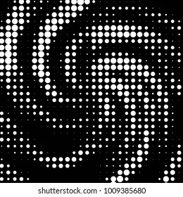 Spotted black and white grunge vector line background. Abstract halftone illustration background. Grunge grid polka dot background pattern
